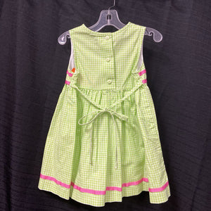gigham plaid dress w/ bows
