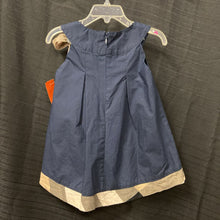 Load image into Gallery viewer, zippered pinafore dress plaid trim
