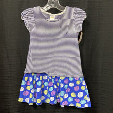 Load image into Gallery viewer, striped top polka dot skirt dress
