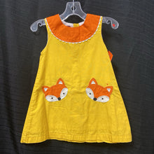 Load image into Gallery viewer, foxes pinafore dress
