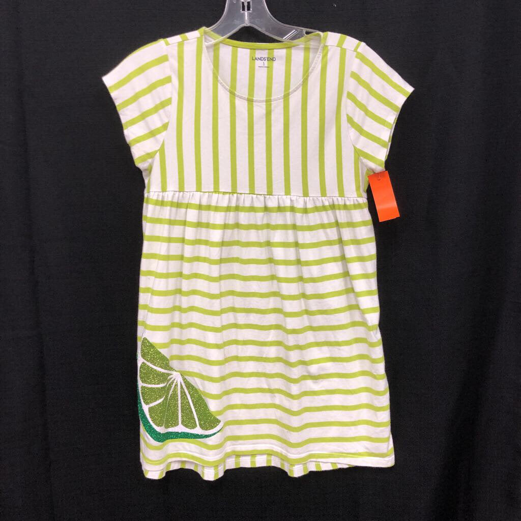 striped sparkle lime dress