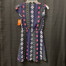 Load image into Gallery viewer, ruffle front patterned dress
