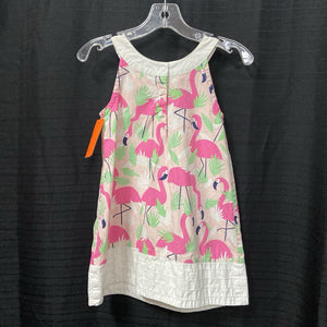 flamingo print sun dress