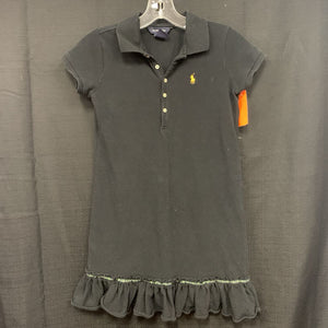 ruffle bottom polo dress