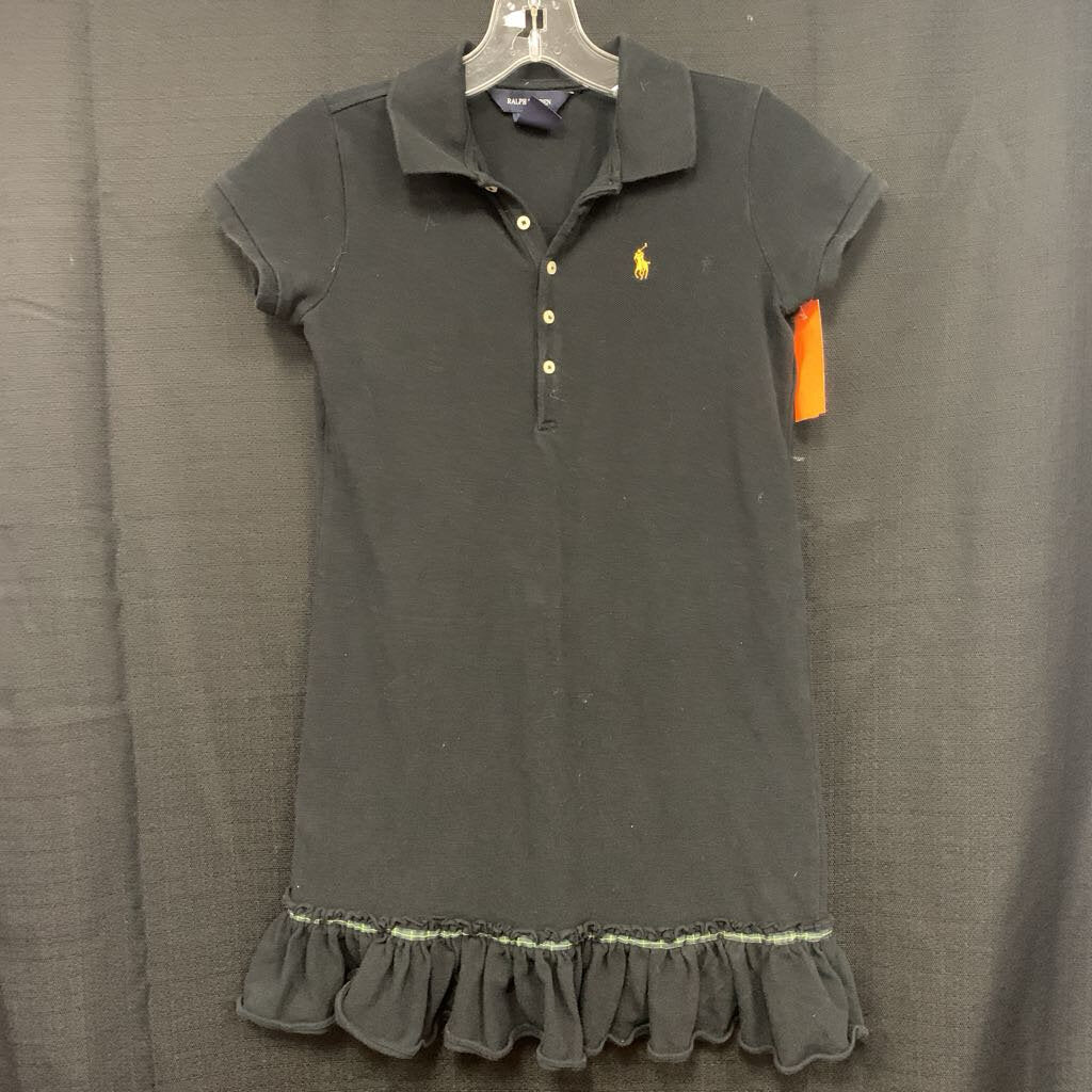 ruffle bottom polo dress