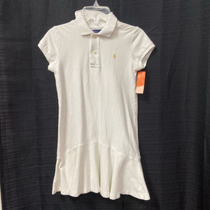 ruffle bottom polo dress