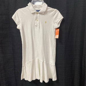 ruffle bottom polo dress