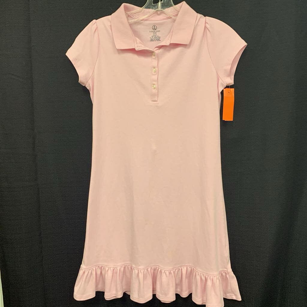 ruffle bottom polo dress