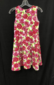 rose print sleeveless dress