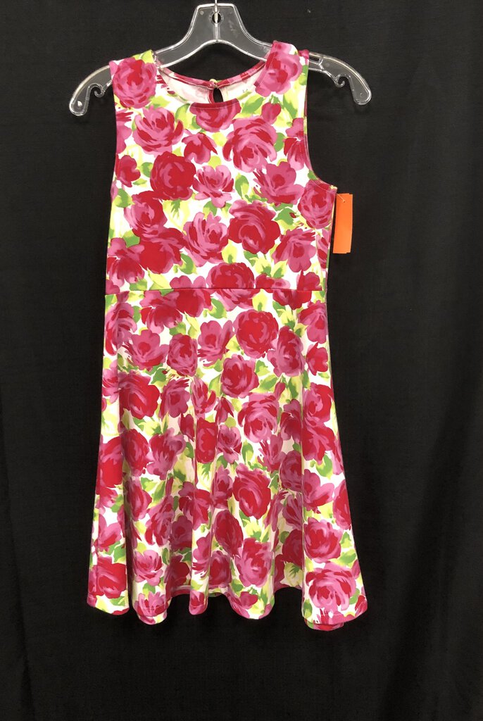 rose print sleeveless dress