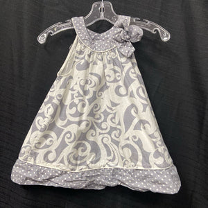 sleeveless swirl dress
