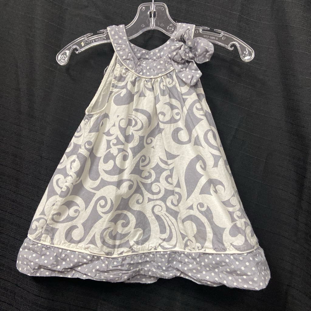 sleeveless swirl dress
