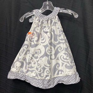 sleeveless swirl dress