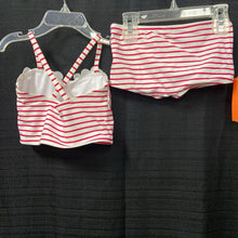 Load image into Gallery viewer, sailor striped 2 pc swim suit
