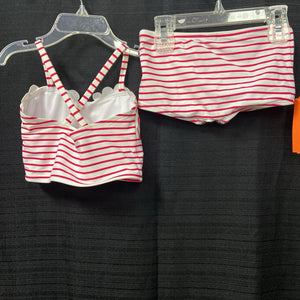 sailor striped 2 pc swim suit