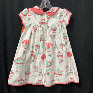 hot air balloon print dress w/ bow