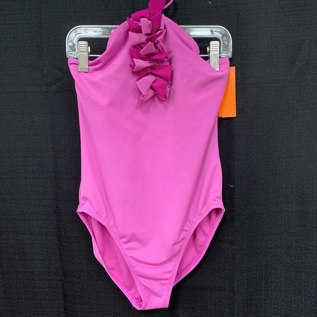 ruffle bows halter swim suit