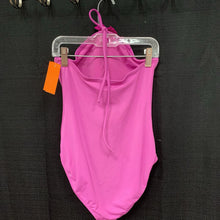 Load image into Gallery viewer, ruffle bows halter swim suit
