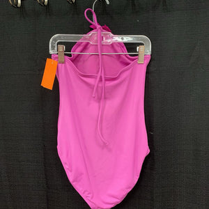 ruffle bows halter swim suit