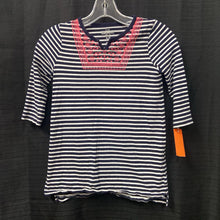 Load image into Gallery viewer, striped v neck pattern tunic
