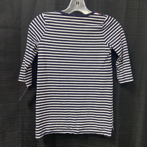striped v neck pattern tunic