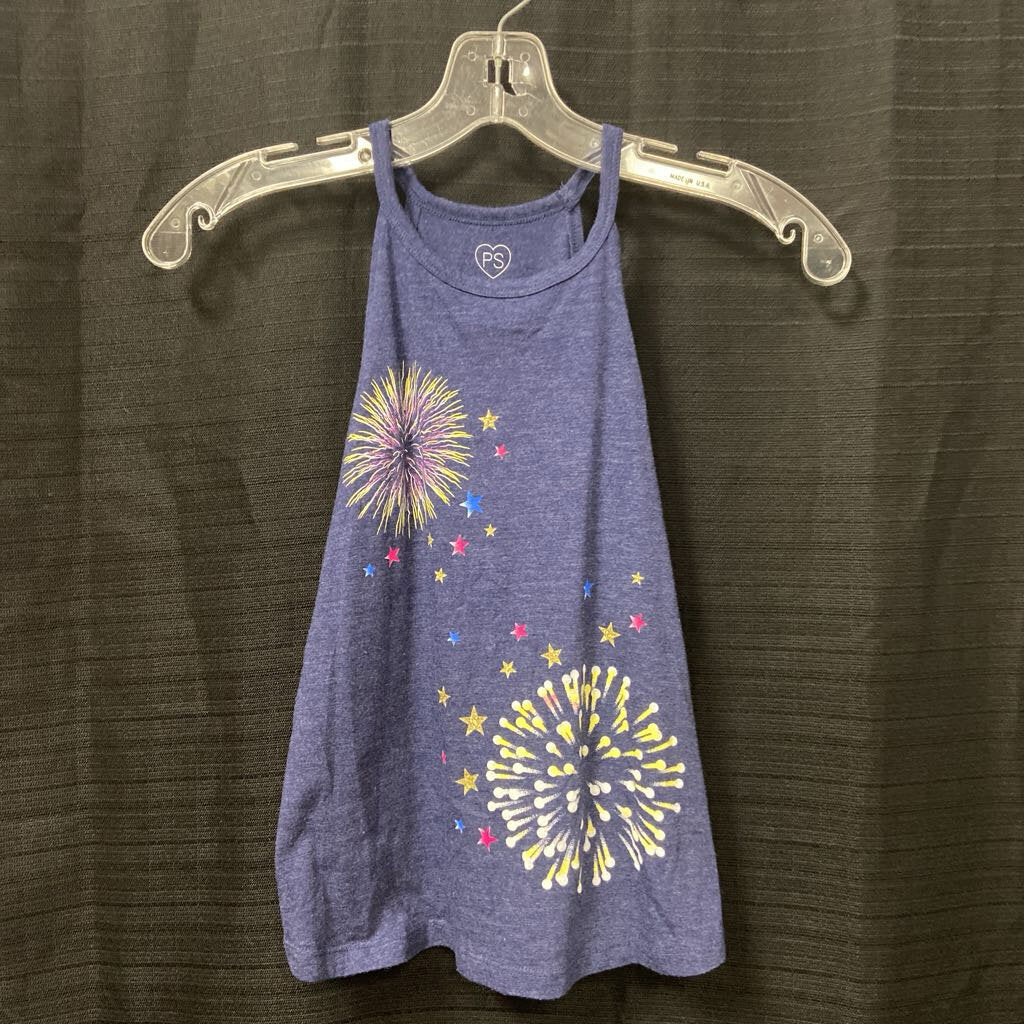 fireworks strap tank top