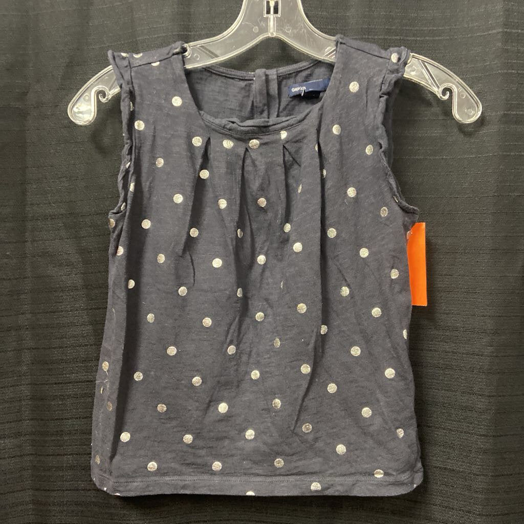 polka dot ruffle sleeve top