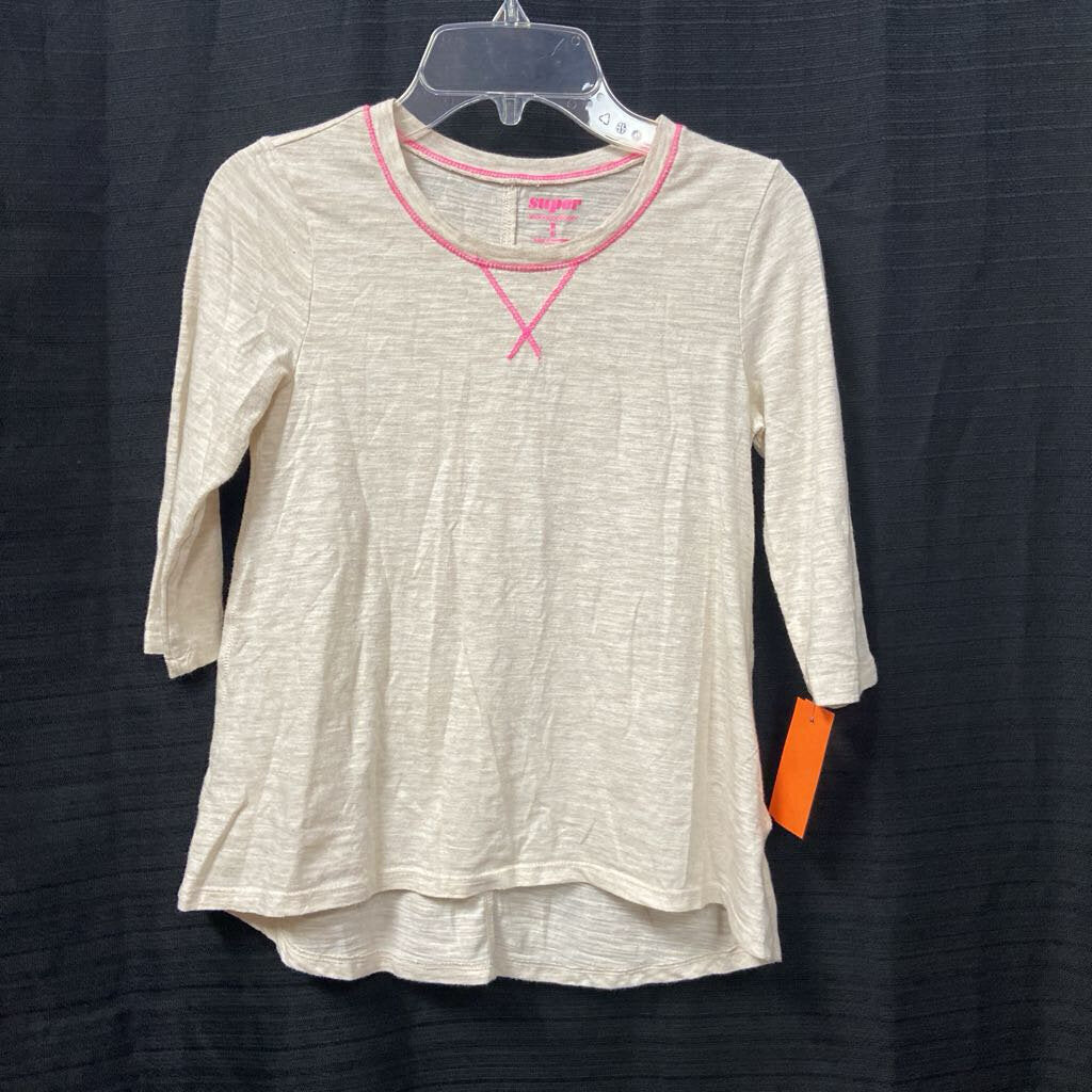 solid 3/4 sleeve tunic