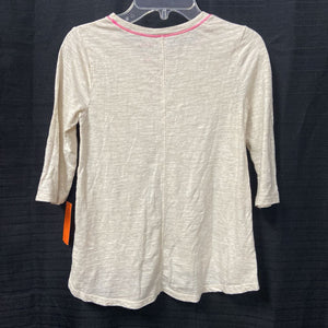 solid 3/4 sleeve tunic