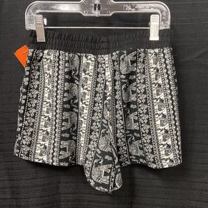 paisley elephant pattern shorts