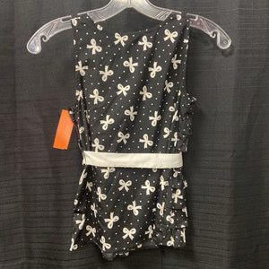 ruffle front blouse top w/ bows
