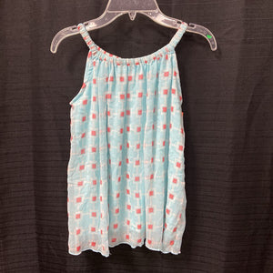 square pattern flowy top
