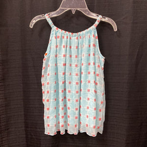 square pattern flowy top