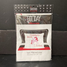 Load image into Gallery viewer, Unicorn Christmas Pillowcase (NEW)
