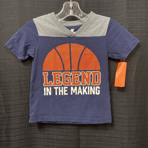 "Legend in..."basketball v neck shirt