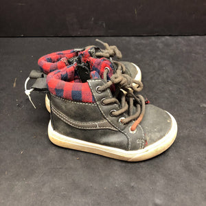 Boys Plaid Sneakers