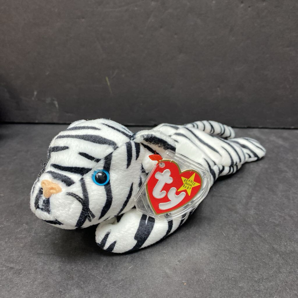 Blizzard Ty Toys Tiger TY Beanie Baby BLIZZARD The White Tiger (9