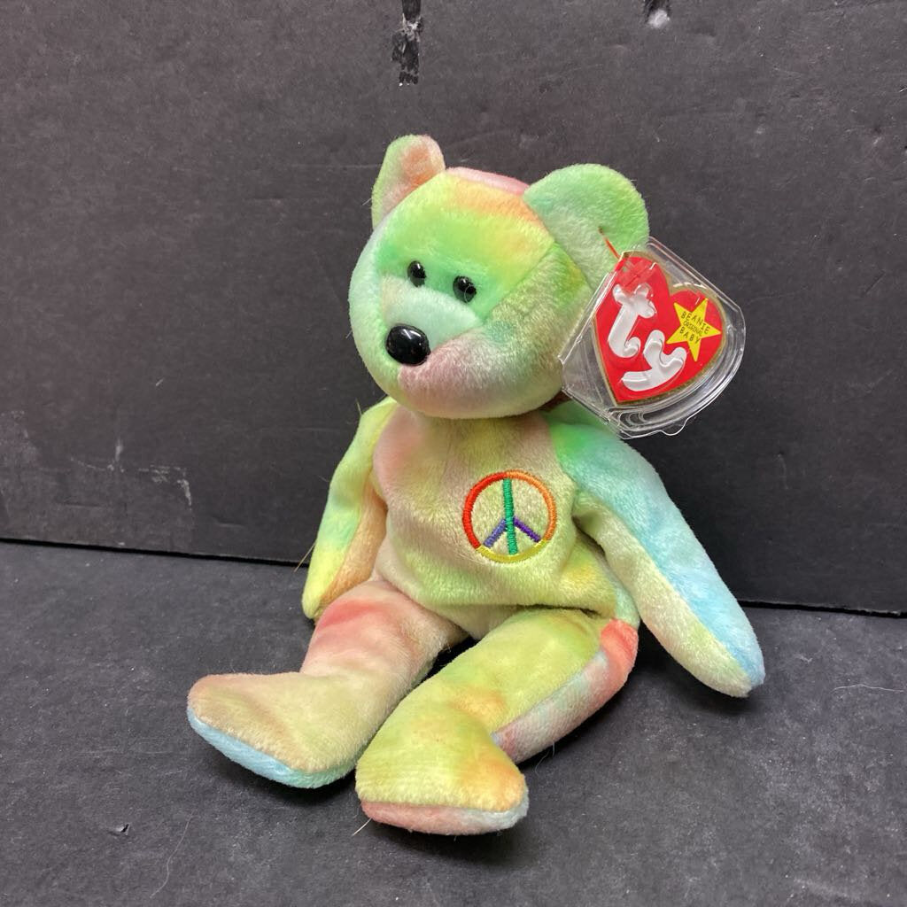 Peace the Bear Beanie Baby