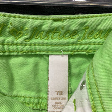 Load image into Gallery viewer, neon denim snap cutoff shorts
