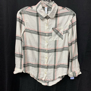 Plaid Button Down Top