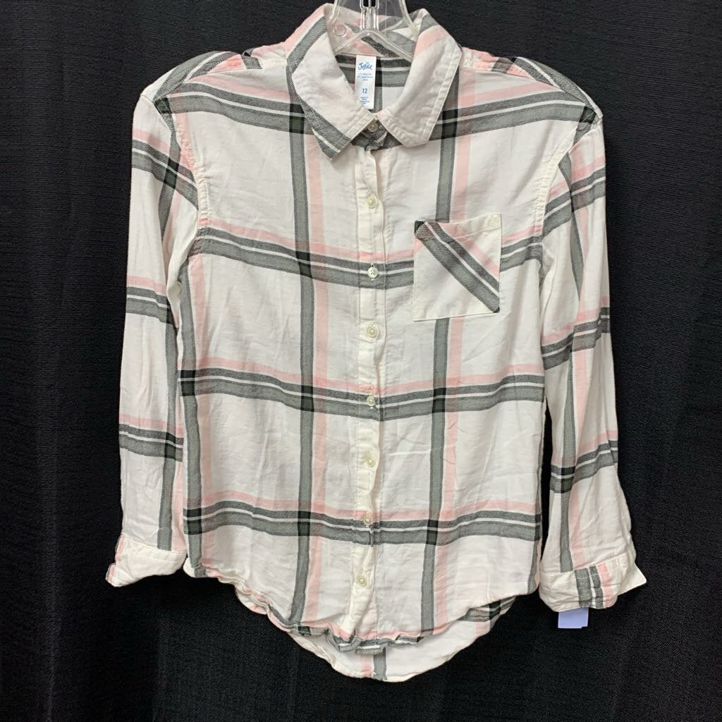 Plaid Button Down Top