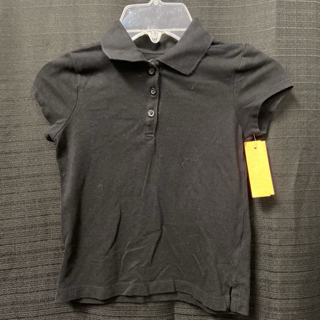 black button polo top