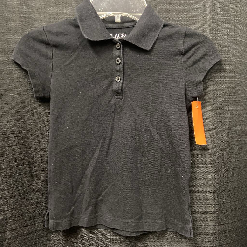 black button polo top