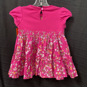 ruffle bottom floral dress