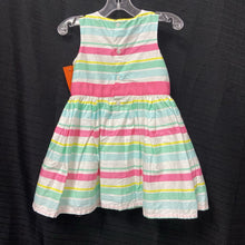 Load image into Gallery viewer, stripe pattern dress w/ flower

