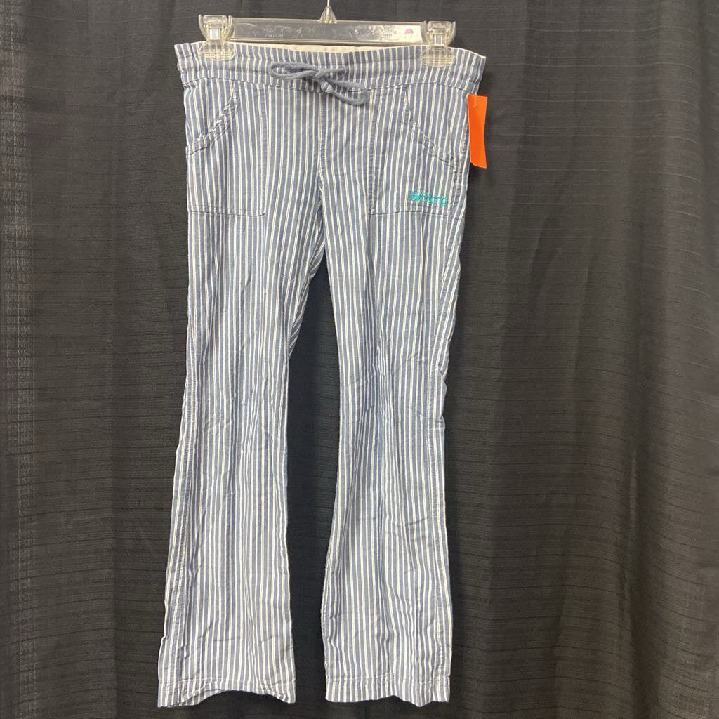 striped pants w/ tie waist