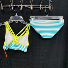 Load image into Gallery viewer, striped 2pc cross strap swim suit
