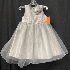 formal dress w/ rosettes 2pc