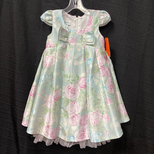 roses print formal dress