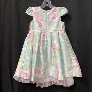 roses print formal dress